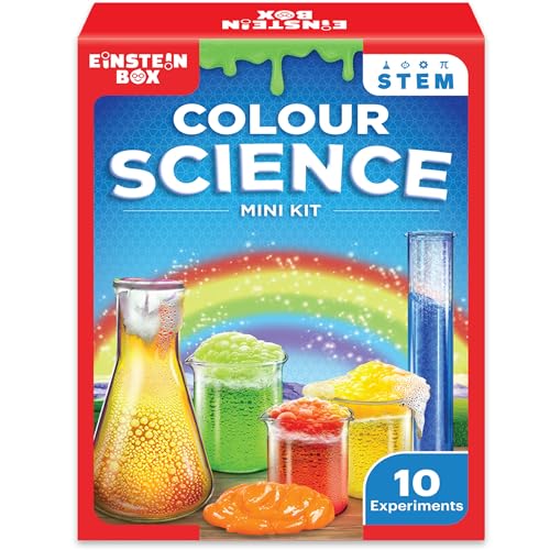 Image of Einstein Box Science Return Gift for Kids Age 6-12 Years DIY Colour Science Kit with 10 Fun Experiments