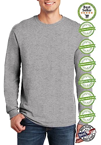 Personalized Tee Custom Long Sleeve Shirts For Men Design Your Own Image Text Photo Front/Back Print Black M #TOP2