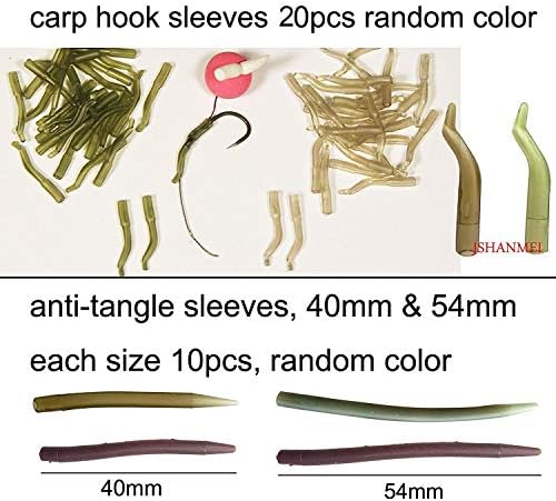 160pcs Carp Fishing Tackle Box Kit Including Quick Change Swivels Carp Hooks Beads Rig Tubes Leader-Clips Anti-tangle Sleeves Baits Carp Fishing Terminal Tackle