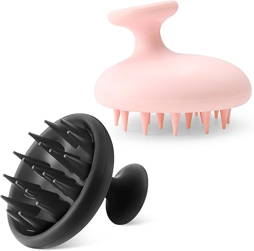 Cepillo masajeador de cuero cabelludo para el cabello, cepillo de silicona para el crecimiento del cabello y eliminación de la caspa, cepillo de