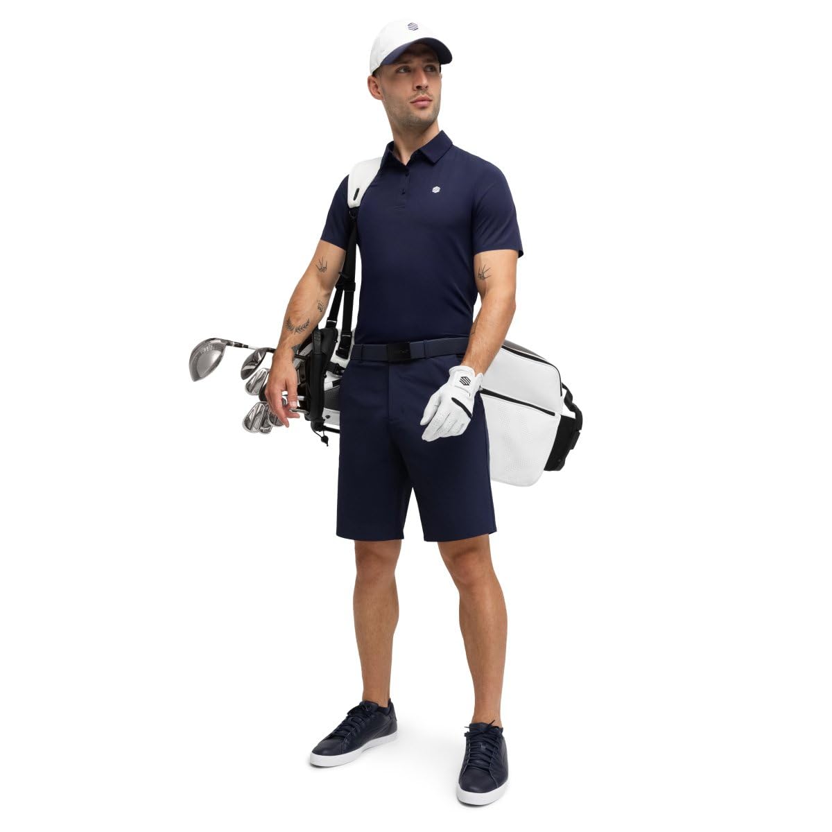 SIROKO - Pantaloncini da golf Belfry Navy