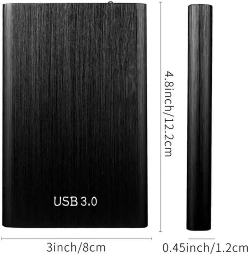 HvoYoDm Portable USB 3.0 External Hard Drive — 1TB High-Capacity, High-Speed Storage Device; Compatible with Windows, macOS, and Linux (Ideal for Home Use, and Party Favors) (Black,1)