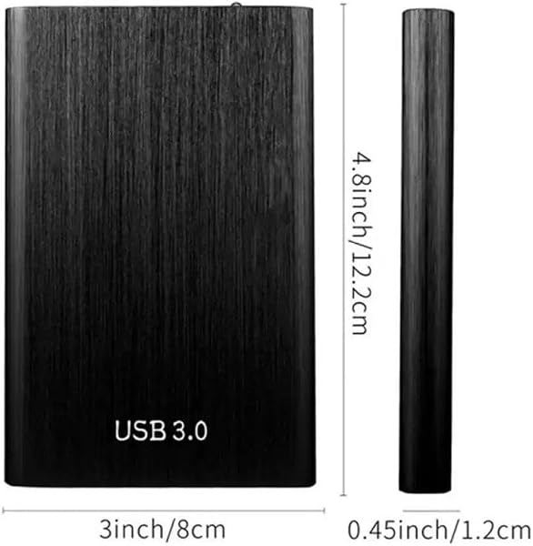 HvoYoDm Portable USB 3.0 External Hard Drive — 1TB High-Capacity, High-Speed Storage Device; Compatible with Windows, macOS, and Linux (Ideal for Home Use, and Party Favors) (Black,1) - 1