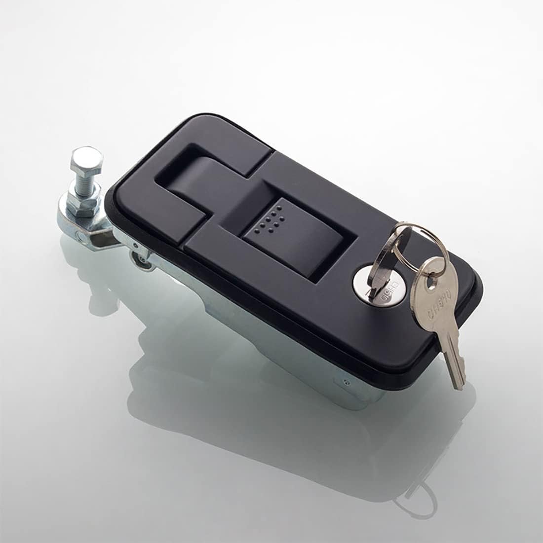 2 Sets Compression Latch with Keys, Adjustable Lever Hand Compression Lock for RV Trailer Campers and Caravans by (L, Black)