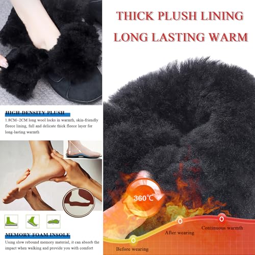 Extra Width Diabetic Shoes for Womens Winter Snow Boots Warm Plush Lined Non Slip Ankle Shoes with Adjustable Lightweight Outdoor Boot for Swollen Feet3