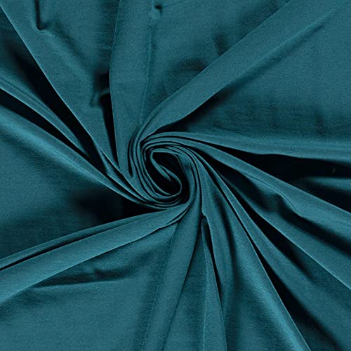 Bambus-Jersey-Koala-Nachhaltige Stoffe-Ökostoffe-150 cm breit-50 cm Schritte-Meterware-Oekotex Standard 100 (Petrol-24)