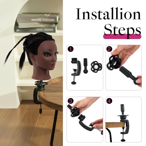 Image of 18 inch Mannequin Head Human Hair, 100% Real Hair for Makeup Practice