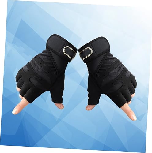 Miniatura 5 de BESPORTBLE Guantes de entrenamiento actualizados con muñequera de apoyo para fitness, ejercicio, levantamiento de pesas, gimnasio, protección