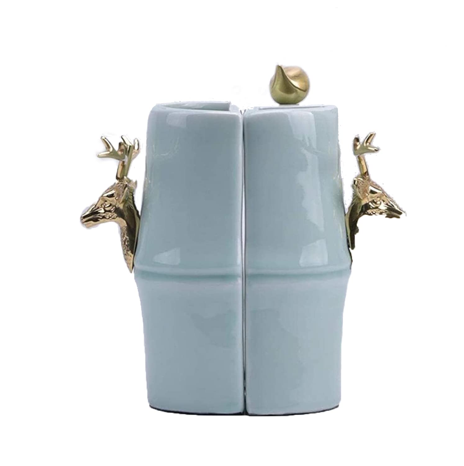 Fermalibri Decorazione Desktop Fermalibri in Ceramica Cinese Fermalibri Decorazione Ornamenti Sala Studio Libreria Rame Cervo Fermalibri Artigianato U