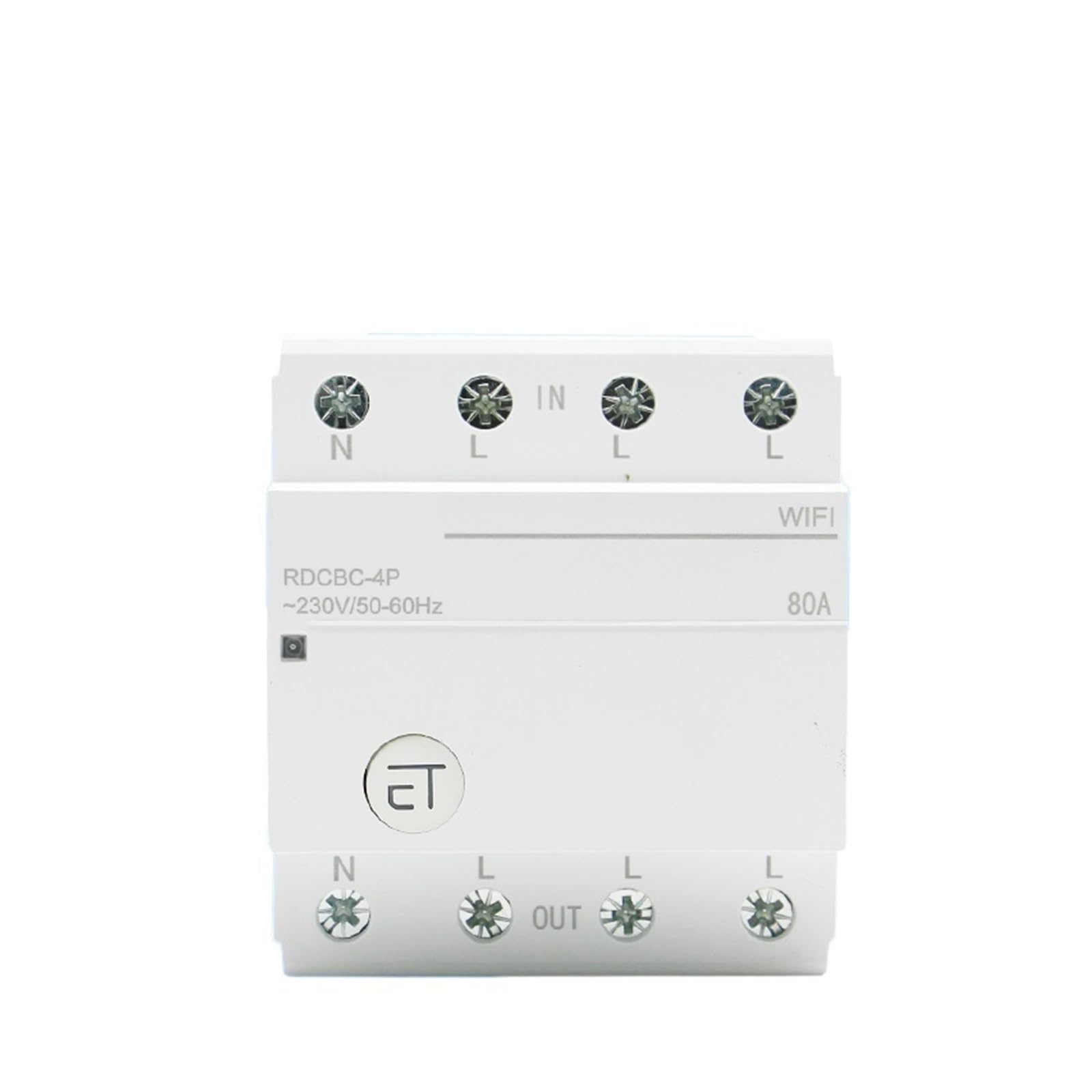 Disjoncteur WiFi 4P 80A rail DIN pour coupure triphasée connectée