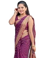 SIRIL Women’s Banarasi Soft Silk Saree With Unstitched Blouse Piece