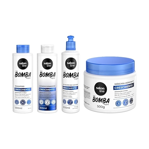 Kit Crescimento SOS Bomba Original 300ml com Ativador de Cachos Salon Line Kit Crescimento SOS Bomba Original 300ml com Ativador de Cachos Salon Line
