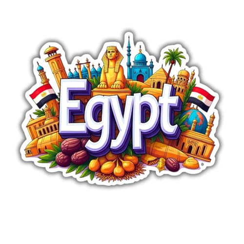Image of Zesta Wooden Fridge Magnets Set | Refrigerator Decor Magnets for Kitchen | India Souvenir Fridge Magnet Collection | Wooden Magnet for Fridge Door Decoration (Egypt)