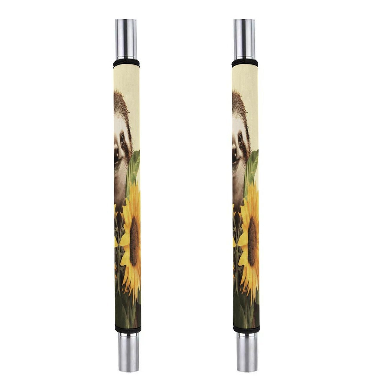 ADFGYERH Sloth Sunflower Refrigerator Door Handle Covers 2 PCS, Refrigerator Handle Covers Non-Slip Fridge Handle Covers for Oven Microwave Dishwasher Appliance Door Sleeves