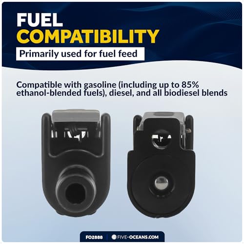 Image of Five Oceans 3 /8 inch Barb Female Fuel Line Connector Compatible with Yamaha, Fits Engine End and Tank End Male Fitting - FO2888