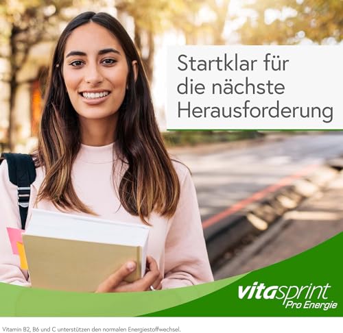 Vitamine - Vitasprint Pro Energie, 24 St. – Das Nahrungsergänzungsmittel mit dem Extraschub* an Vitaminen wie Vitamin B6 und Vitamin C, Ginsengwurzel- und Guaranasamen-Extrakt für mehr Energie