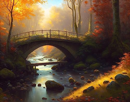 Forêt d'automne poster toile sans cadre pour habiller mur vide
