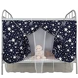 Kennedy Bottom Bunk Bed Canopy Mosquito Net Students Dormitory Single Bed Blackout Drapery, 2 in 1 Style,Color 5