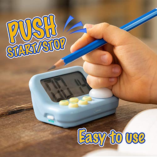 dretec pomodoro Timer, Productivity Timer, for Studying, for exam, Large Display, Large Button, Blue - Image 2