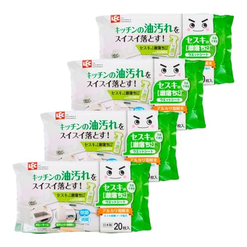 【まとめ買い】レック セスキ の 激落ちくんシート キッチン用 20枚入 (20枚入?4個パック) アルカリ電解水 除菌 激落ちくん