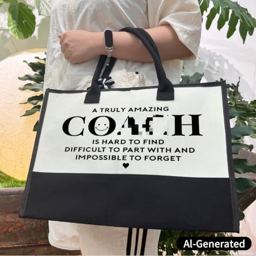 SUSZDOU Amazing Tote Bag, Canvas Tote Bag for Women with Zipper Closure, Shoulder Beach Bag,Female Trainers Gifts for Women, Makeup Bag - image 2