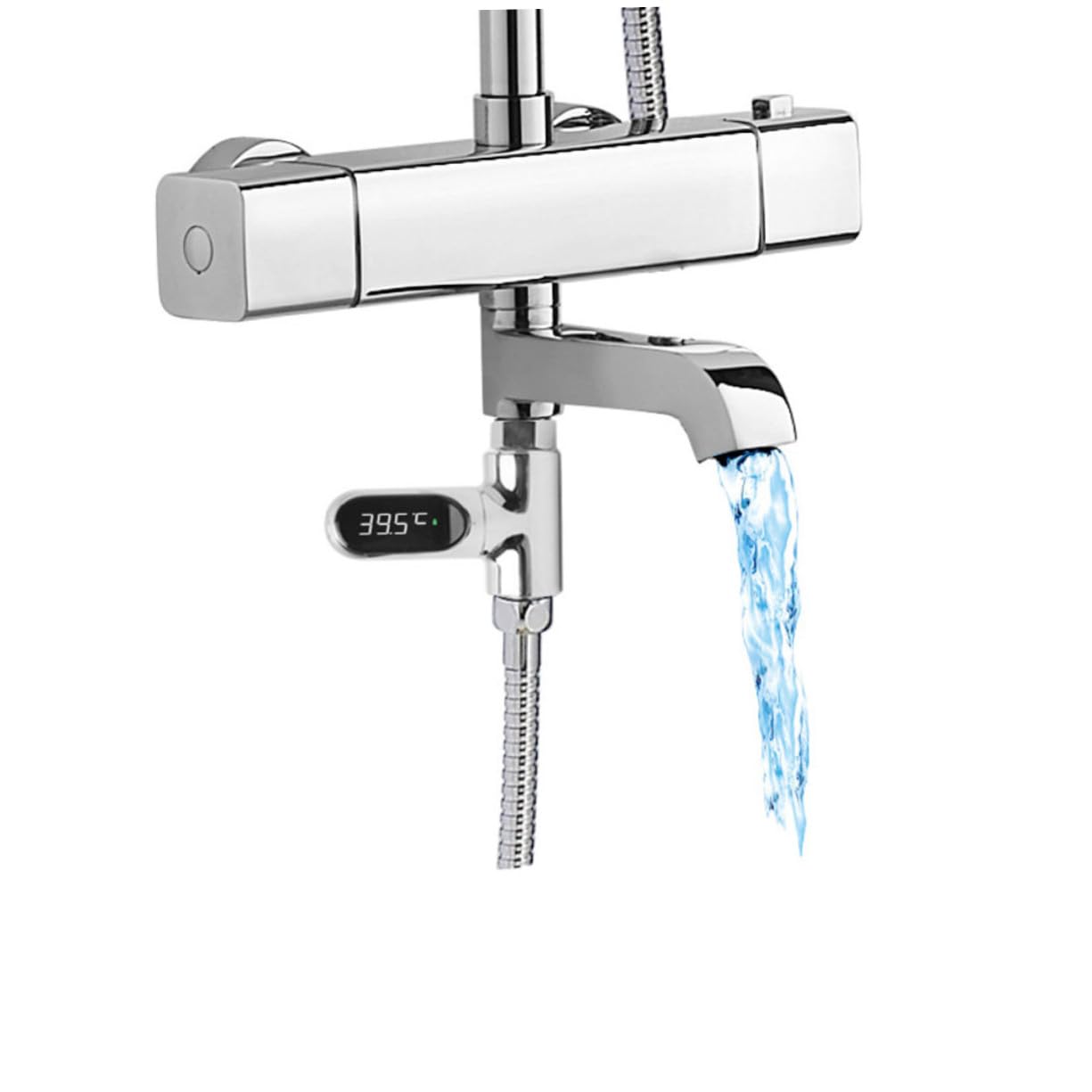 Medidor De Temperatura Del Agua Termómetro De Ducha Pantalla Led Para Bebés Color Rango De Medición Uso Bañera