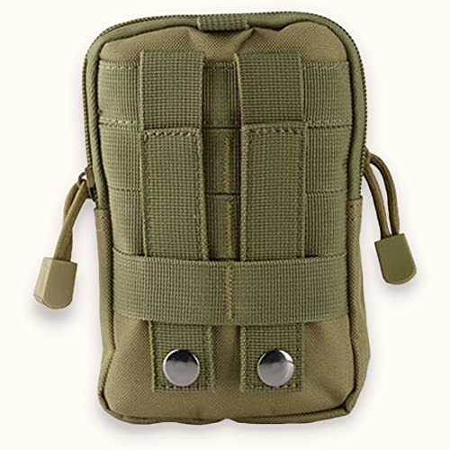 Image of Kraptick Multi-Purpose Water Resistant Waist Bag with Dual Compartment, Waist Bag Mobile Phone Holder, Waist Pack for Men, Women Camping Hiking Pouch (CP Camouflage & Army Green) (Combo of 2)