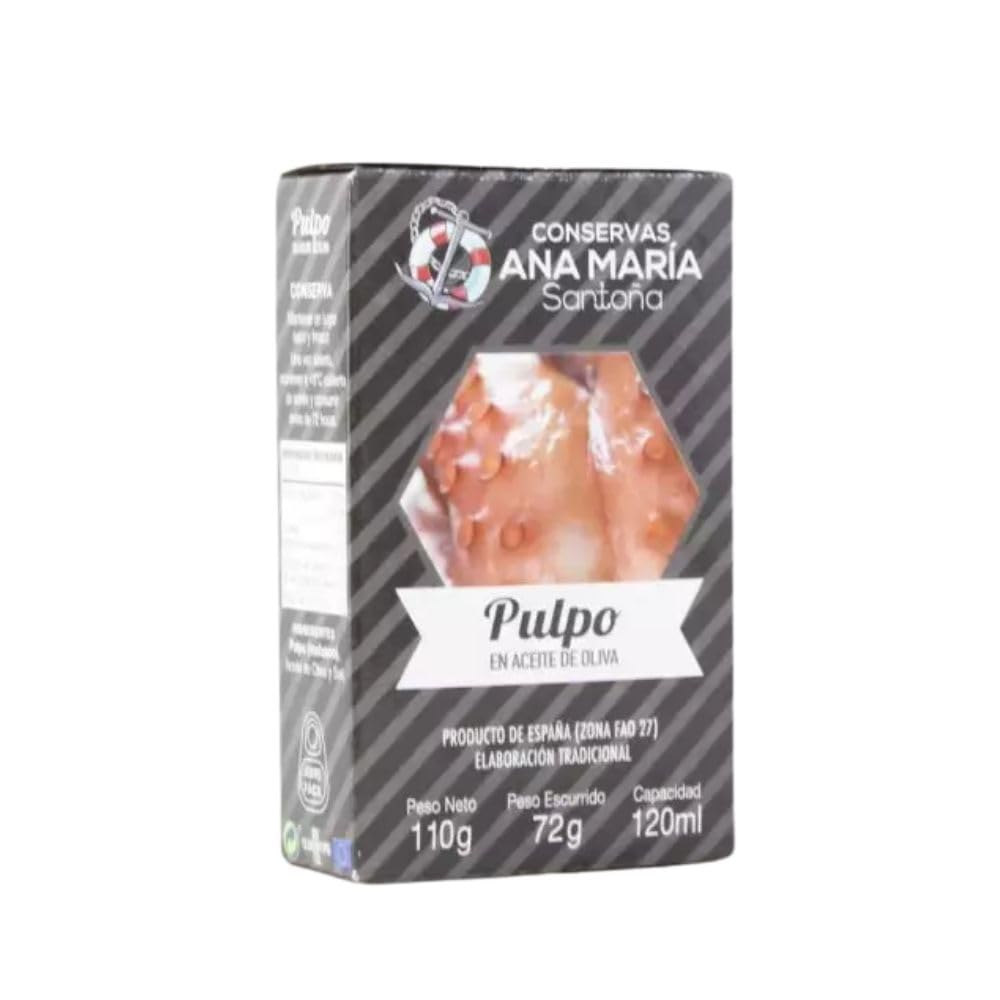 Lata de Pulpo en aceite de oliva 120ml Ana María Santoña