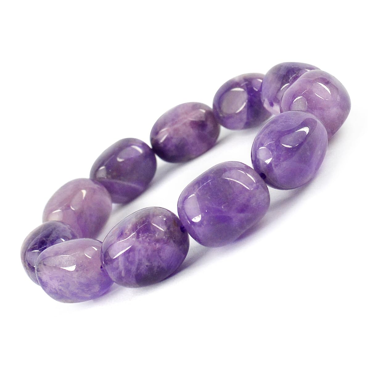 Crystu Natural Amethyst Bracelet Crystal Stone Big Tumble Bead Bracelet For Reiki Healing And Crystal Healing Stones For Unisex Adult (Color : Purple) (B08TTPFZBX) Amazon Price History, Amazon Price Tracker