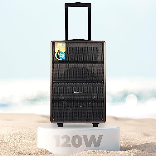 ZEBRONICS Banjo PRO, 120 Watts RMS, Trolley Speaker with Bluetooth 4.2, LED Display & Wireless 2