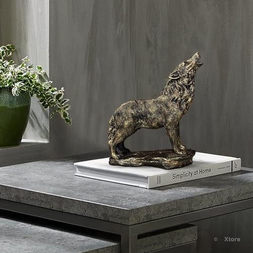 Image of Xtore Beautiful Lion Statue for Home Decor (Pack of 1, Dark Brown)