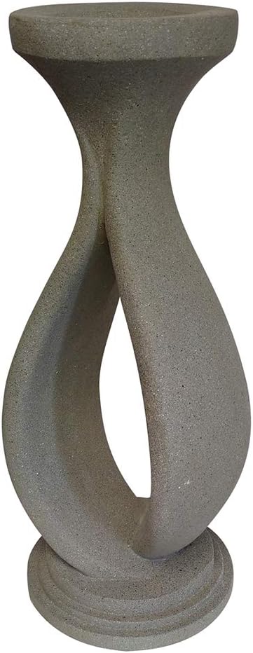 Echo Valley Cypress Globe Stand Column for Outdoor Decoration, Grey