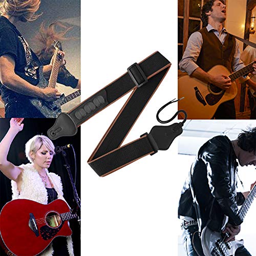 Sangle de Guitare, Courroie de guitare Sangle en Coton cuir avec porte-plectres Pour Guitares Basses, électriques et… - Les Beatles, Paul McCartney, John Lennon, RIngo Starr, George Harrison Sangle de Guitare, Courroie de guitare Sangle en Coton cuir avec porte-plectres Pour Guitares Basses, électriques et… – Image 7