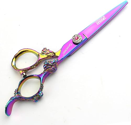 Juego de tijeras de peluquería profesional de 6 pulgadas, cortadora de pelo/cortadora de pelo de acero inoxidable para el hogar (juego de 6 pulgadas)