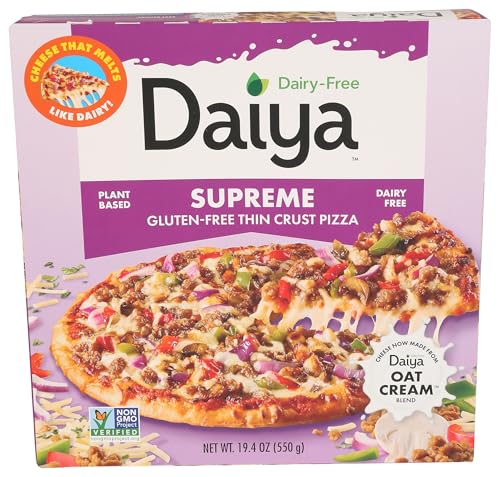 Daiya, Frozen, Dairy Free Supreme Gluten Free Vegan Pizza, 19.4 Ounce