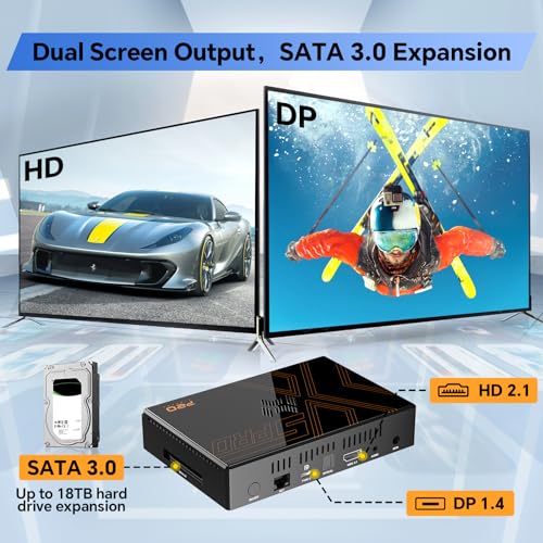 Image of Kinhank Super Console X5 PRO with 16000+ Games,Retro Game Console Compatible with Most Emulators,Android 12.0 OS,8K UHD Output, AV1,WiFi 6,BT 5.0,RK3588S Chipset, 8G DDR4+64G eMMC,Wireless Controller