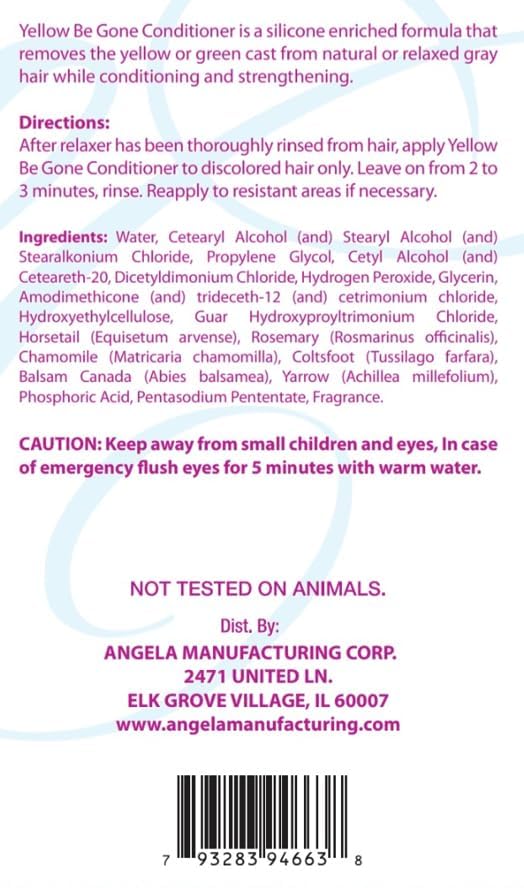 Yellow Be Gone Shampoo & Conditioner Set 4oz Each Clarifying Toning Duo for Blonde Gray Bleached Highlighted Hair Neutralizes Brass Restores Shine Hydrates Maintains Cool Tones 4oz/118ml - Image 7