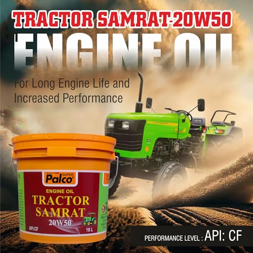 Image of PALCO Tractor Samrat 20W50 | CF Multigrade Robust Diesel Engine Oils for Tractor Engines |Compatible With Escorts, FORD, Eicher | Ideal For Heavy Duty | Increased oil drain interval | 10 Litres
