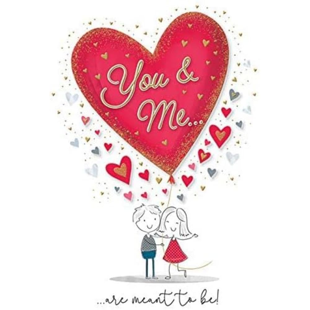 Whimsical Valentine's Card Open - 8 x 6 inches - Piccadilly Greetings