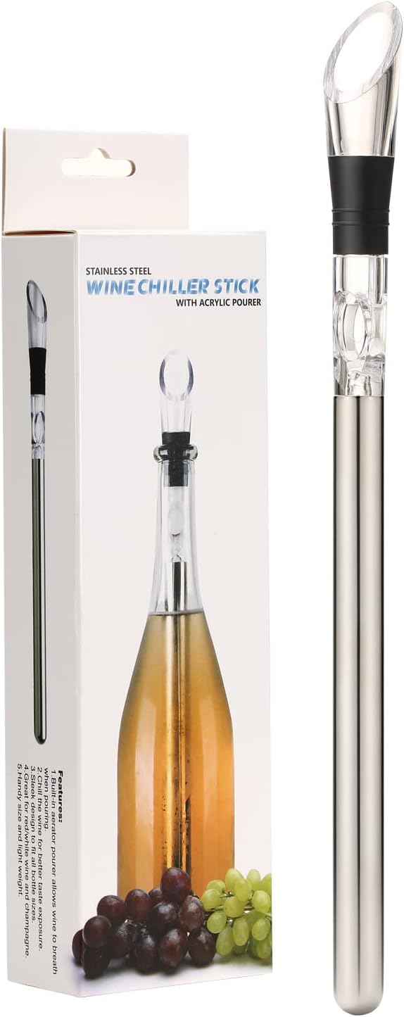 Wine Chiller, 3in1 Stainless Steel Wine Bottle Cooler