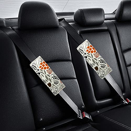 Deezomo 2Pcs Children Car Seat Neck Cover For Kids, 5-16 Years Seat Belt Cushion Cute Cartoon Pattern, Comfortable Soft Car Seat Belt Pads Cover Neck Support Travelling (Cat) #TOP3