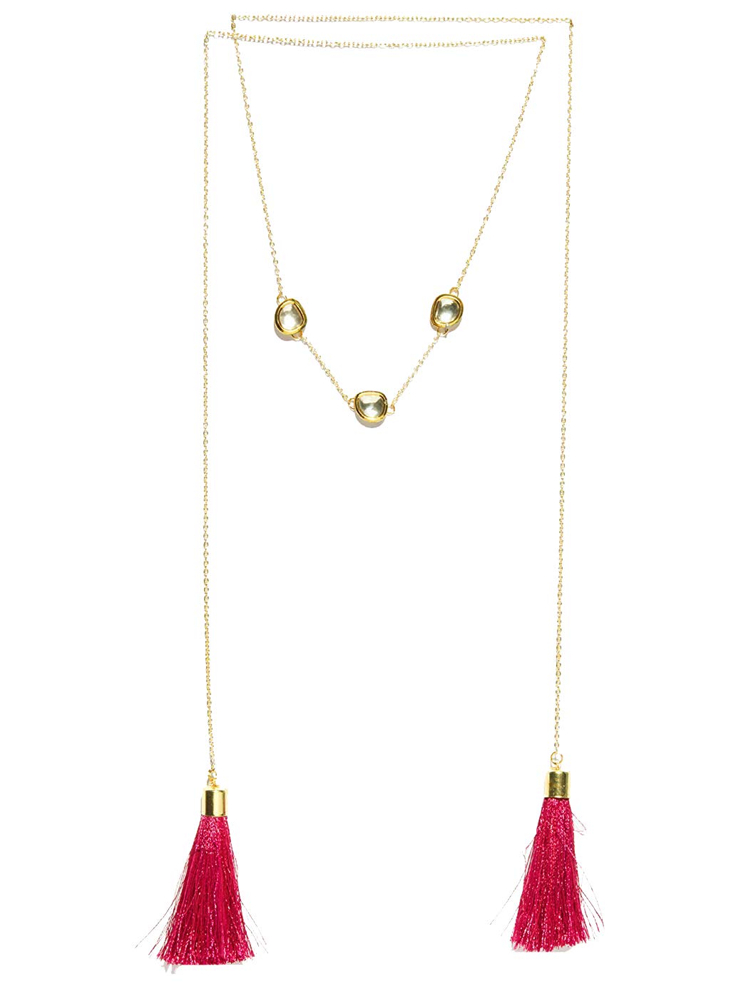 ACCESSHER Open Layered Necklace Chain Choker With Kundan And Tassels (B079YKQBL5) Amazon Price History, Amazon Price Tracker