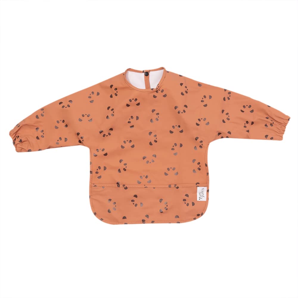 Yum Yum'sBaby Coverall Silicone Weaning Bib - Waterproof & Easy Clean - Comfortable Fit - Long Sleeve Bibs for Baby Essentials 6-12 Months - Multi-Functional Toddler Apron