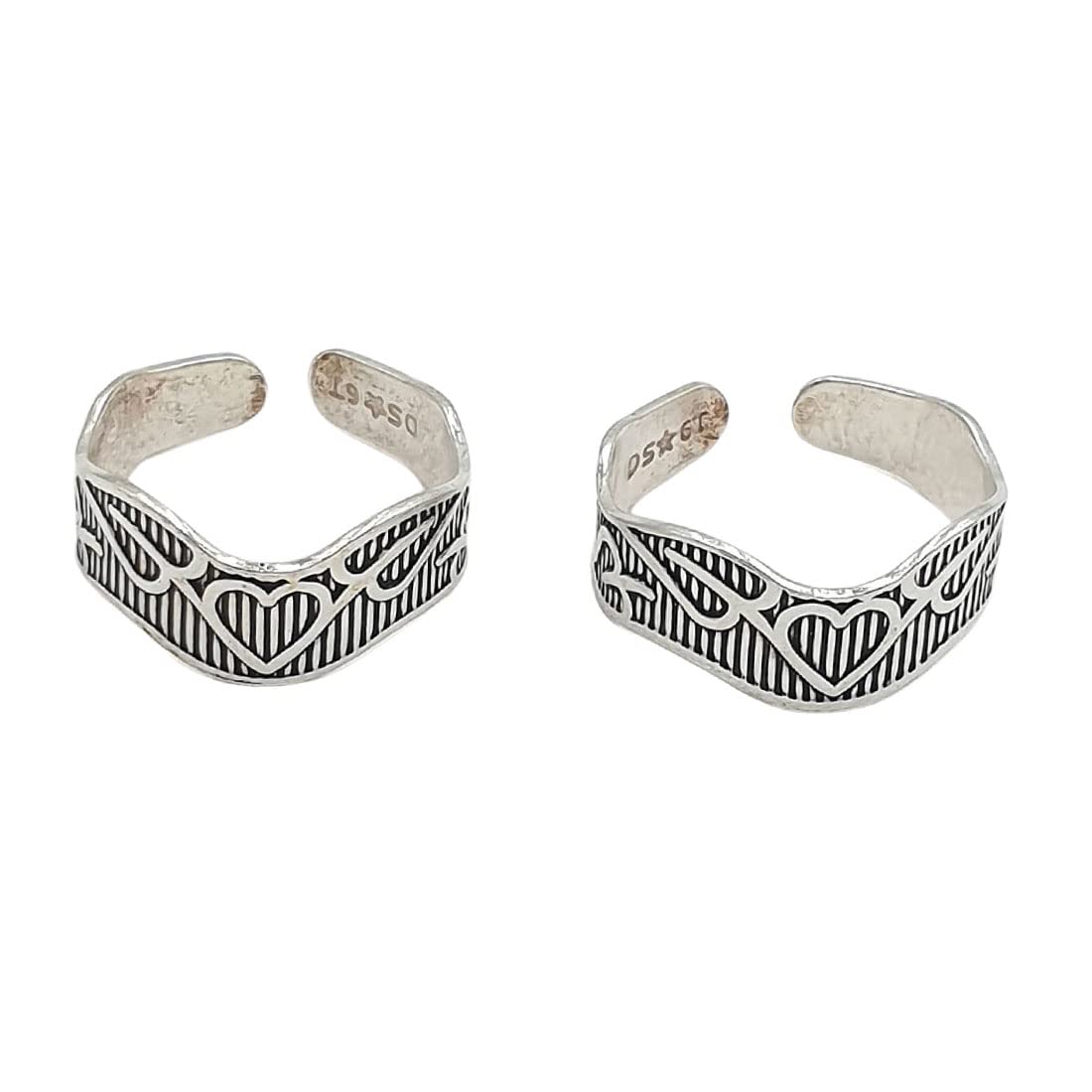 sahiba gems Silver Beautiful Comfortable And Designer Silver Toe Ring | Beautiful Toe Ring Design-picture-48