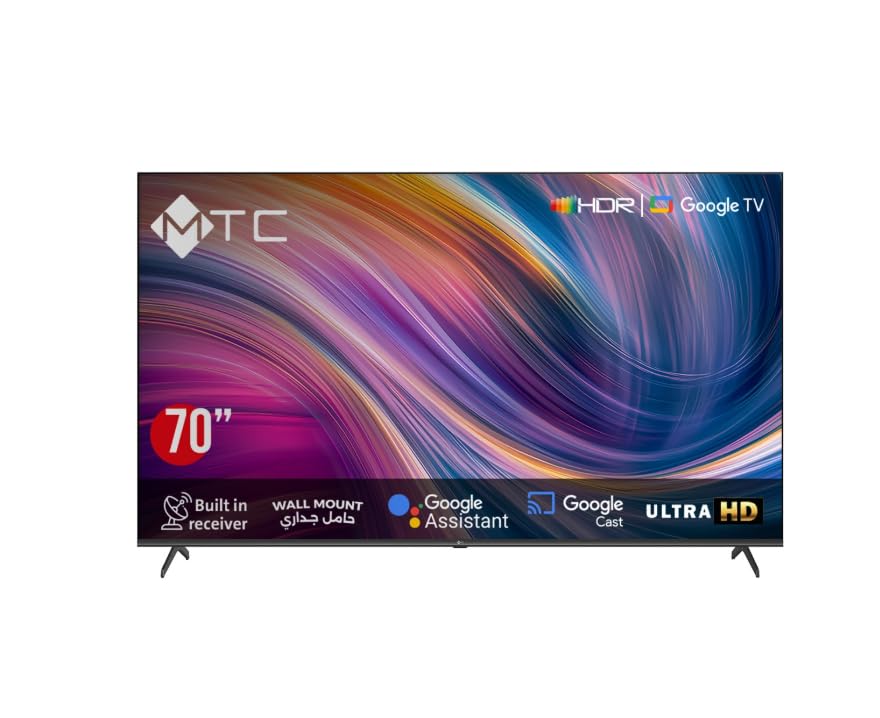 MTC Smart TV de 70 polegadas, Ultra HD, Google TV, receptor embutido, HDR MT70UH450GO