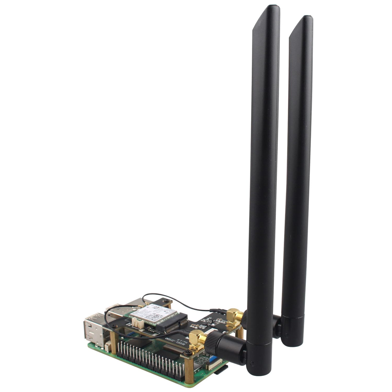 ZDE ZP590A PCIe to M.2 E Key WiFi7 6 6E 5 Hat Adapter for Raspberry Pi 5 | WiFi Adapter Expansion Board, Support Google TPU WIFI 7 BE200 WIFI6E AX210 MT7922 WIFI6 AX200