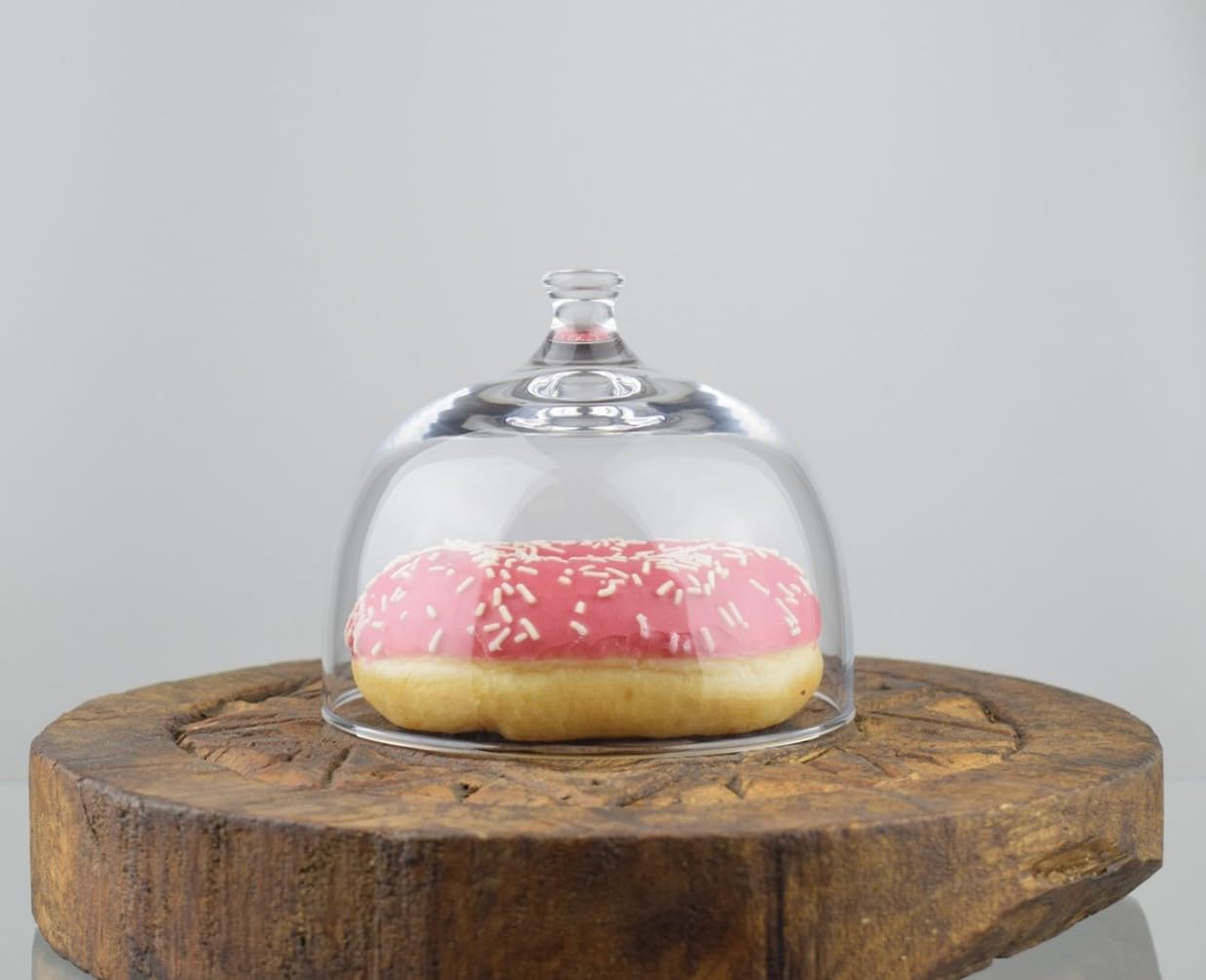 EMH Handmade Glass Display Cover Cloche Bell Dome With Knob Tall 9 cm x 10.5 cm