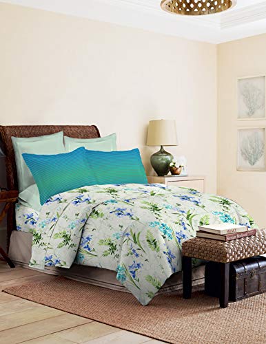 Image of Bombay Dyeing Coral Vine Off White Floral Double Bedsheet with 2 Pillow Cover Set (DSN-08)