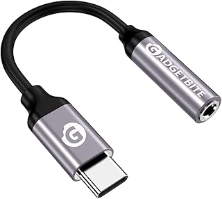 GadgetBite Aux Type-C to 3.5mm Audio Adapter with Built-in DAC Chip Compatible with iPhone 15 Pro Max/ 15 Pro/ 15 Plus, Ga... Price In India