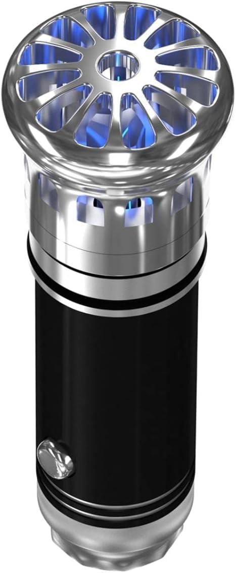 Purificateur D'air Voiture Ioniseur - Rechargeable, élimine Odeurs, Poussière, Fumée - Compact, Avec LED Bleue, Pour Allume-cigare